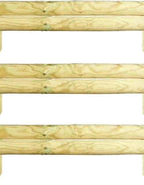 Load image into Gallery viewer, AAMEN 2 Bar Wooden Border Edging,Fixed Picket Fence Edging, Lawn Edging Border, Horizontal Log Roll Border Edging Ideal for Flowerbeds, Small Boundary Fencing(H 14 x W 100 x D 7 cm)
