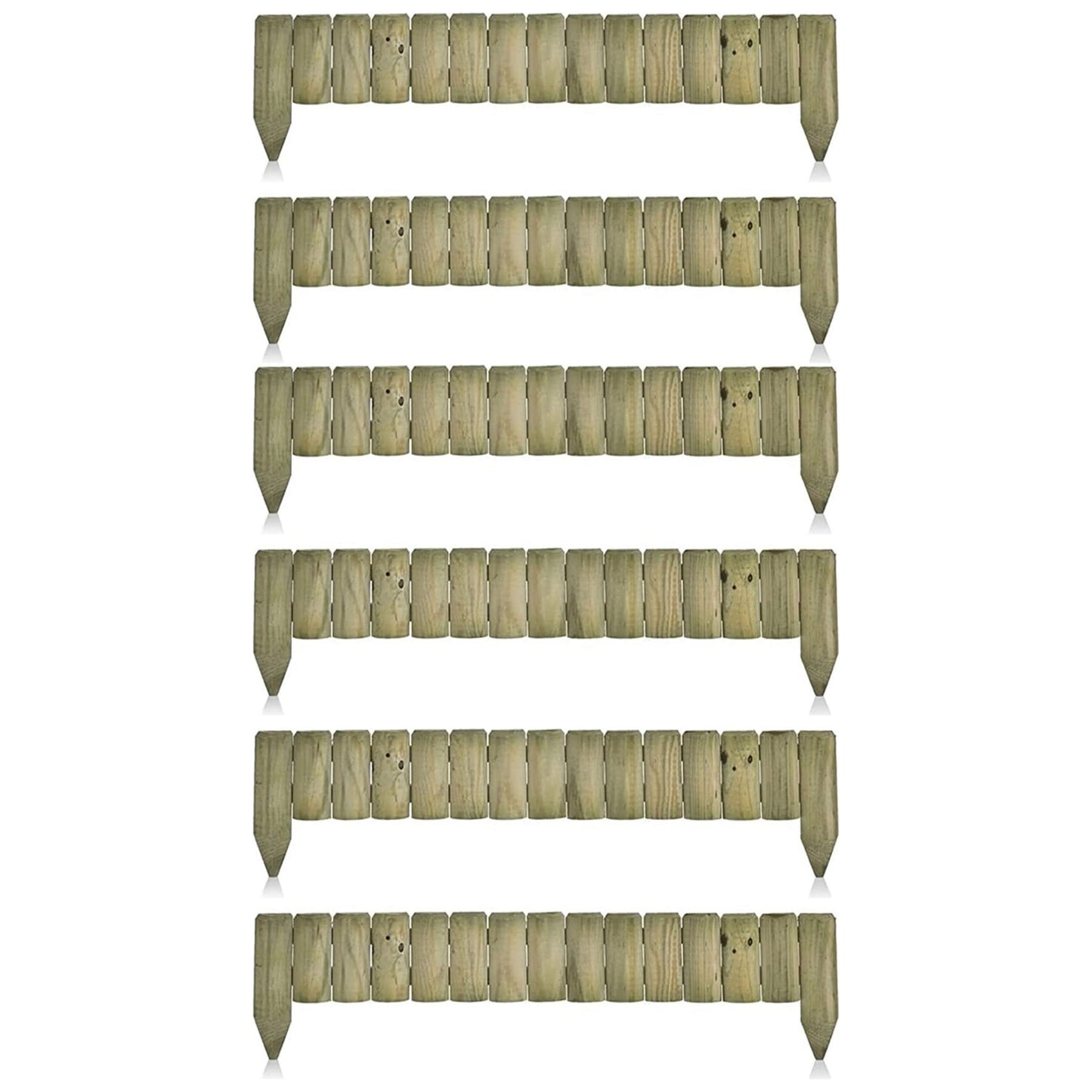 Wooden Edge Log Garden Lawn Border Edging Panel