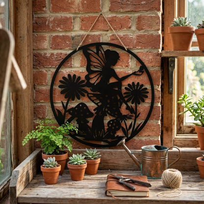 Metal Fairy Wall Art For Garden Metal Wall Sculpture