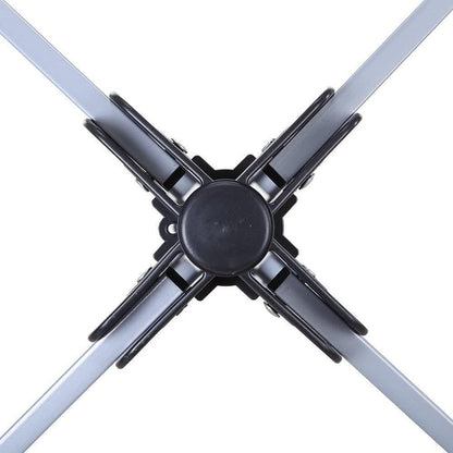 AAMEN 60M Rotary Clothes Airer - 4 Arm Outdoor Washing Line with Metal Spike & Cover (Silver & Grey)