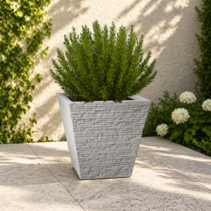 Slate Effect Garden Planter (Small) – Perfect for Herbs & Bedding Plants