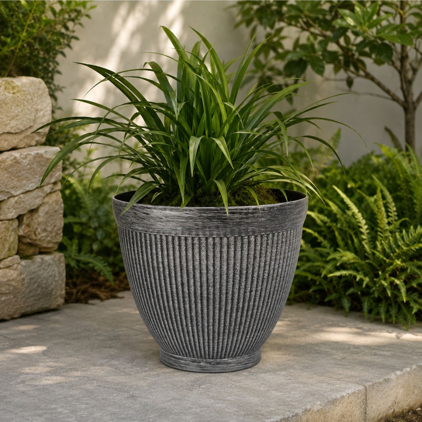 Metal Style Vertical Planter for Herbs and Flowers
