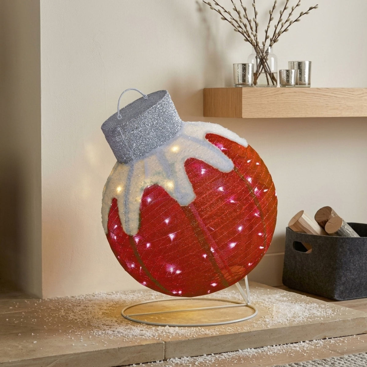 60 LED Collapsible Bauble Light 60 LEDs Mains Operated