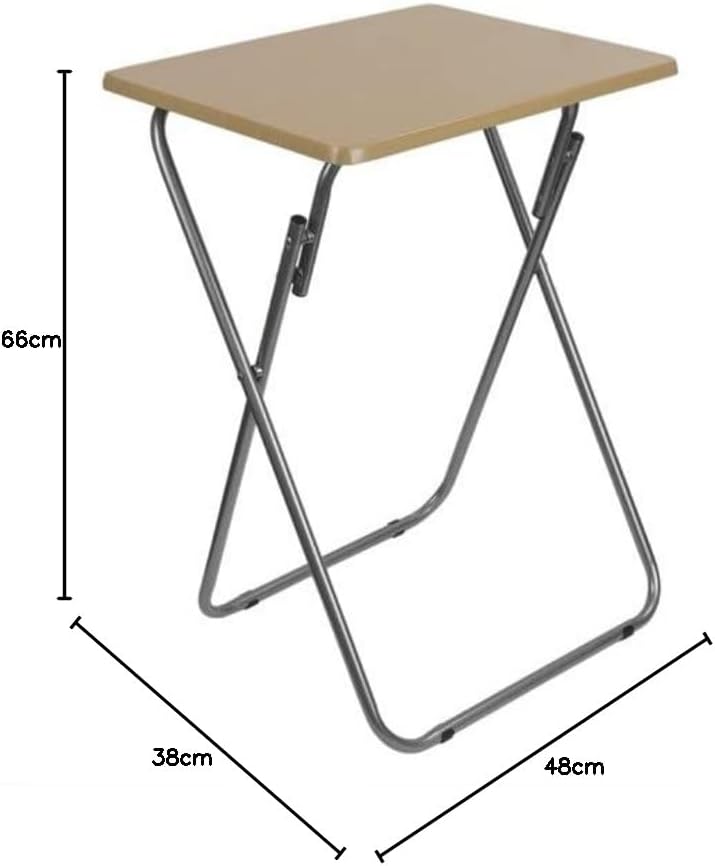 Wooden Folding Snack & Laptop Table – Portable, Multi-Purpose Tray Table for Home & Outdoor Use (Natural Wood Finish, 19.09" x 14.57" x 26")