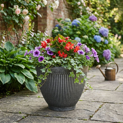 Metal Style Vertical Planter for Herbs and Flowers