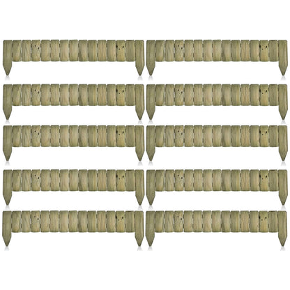 Wooden Edge Log Garden Lawn Border Edging Panel