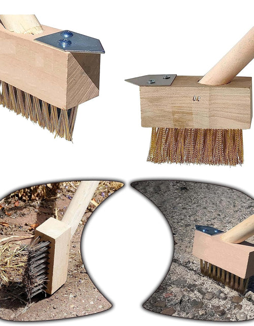 Load image into Gallery viewer, AAMEN Heavy Duty Weed Brush with Long Handle – Outdoor Patio Cleaner &amp; Wire Brush Gardening Tool (120x5x5cm)
