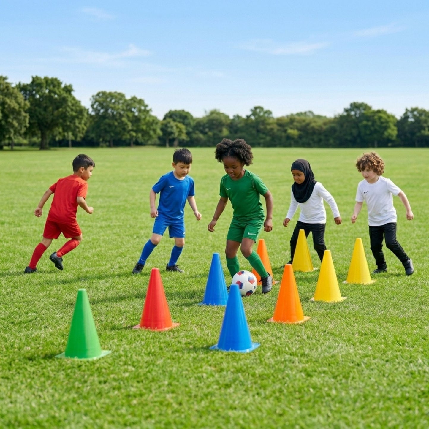 10Pcs Football Training Cones, Plastic Marker Cones