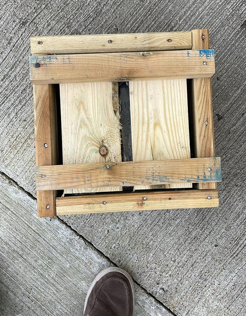 Load image into Gallery viewer, AAMEN Square Wooden Planter Box – Natural Timber Finish, Durable Hardwood for Outdoor Gardens &amp; Patios
