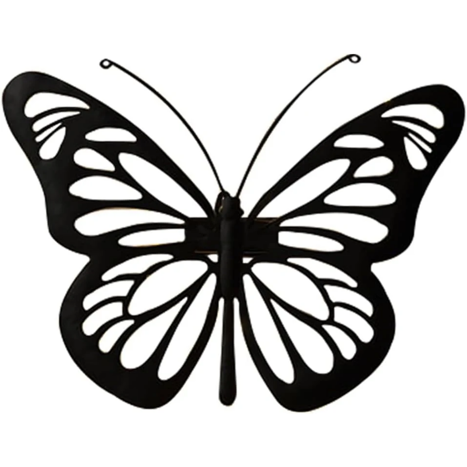 AAMEN Weatherproof Solar LED Butterfly Wall Art, Garden Metal Butterfly Outdoor Fence Ornaments Decoration Lights, Novelty Fence Wall Decoration Light - Outdoor with White Glow