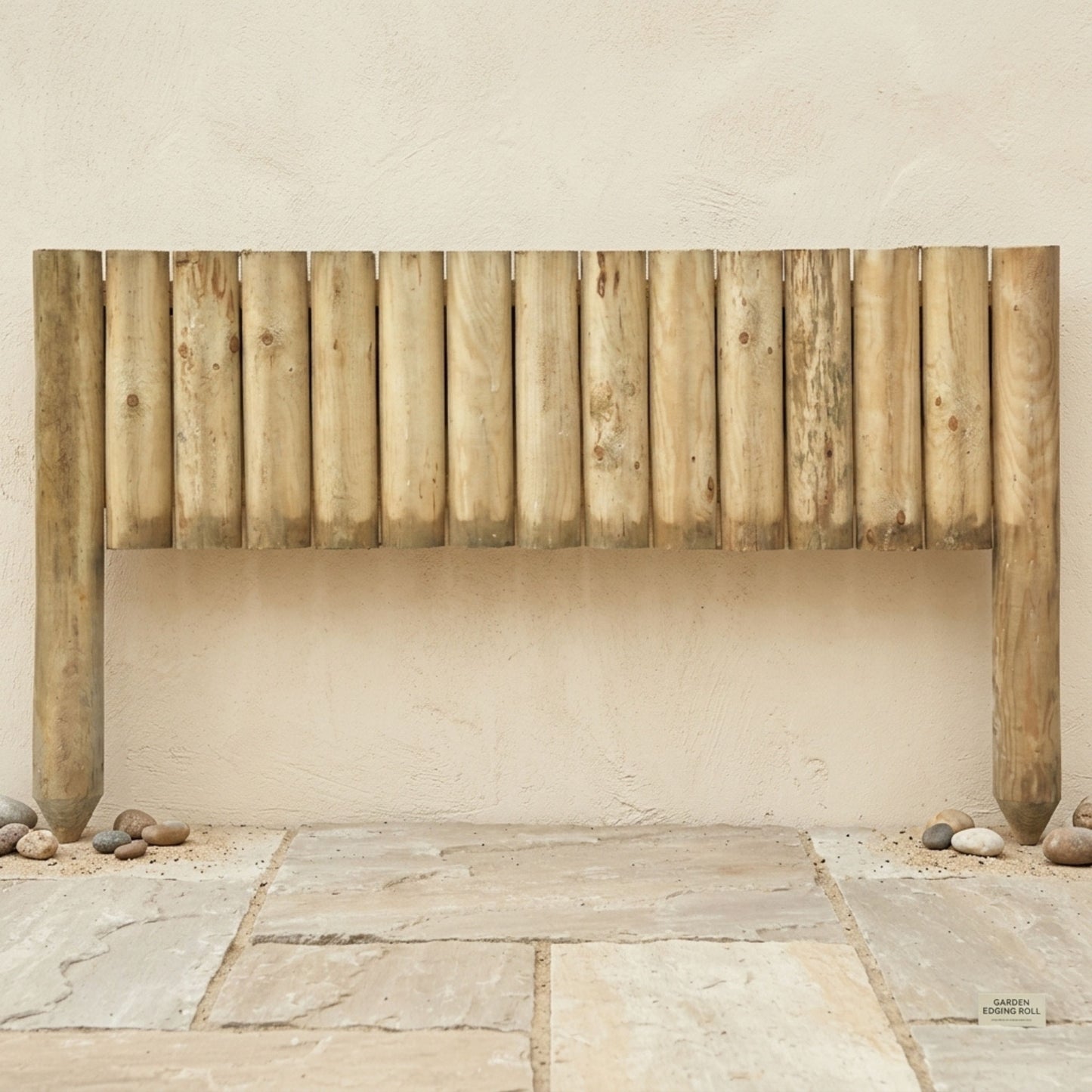 Wooden Garden Border Fence and Log Edging Board
