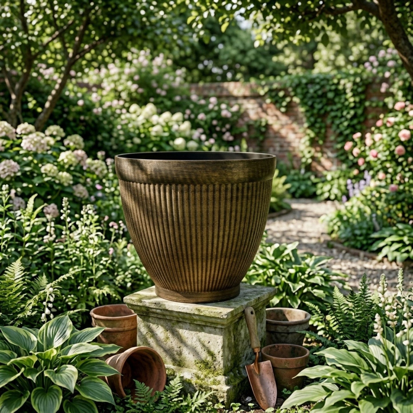 Metal Style Vertical Planter for Herbs and Flowers