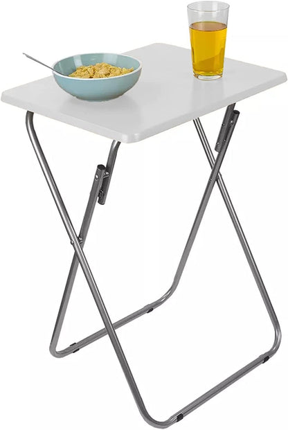 Wooden Folding Snack & Laptop Table – Portable, Multi-Purpose Tray Table for Home & Outdoor Use (Natural Wood Finish, 19.09" x 14.57" x 26")