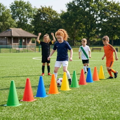 10Pcs Football Training Cones, Plastic Marker Cones
