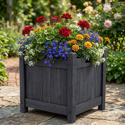 Wooden Square Planter for Garden and Patio
