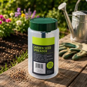 4-Season Garden Seed Spreader, Ideal for Lawn Seed, Feed & Winter Salt