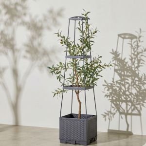 Tomato Planter Box Trellis Attached 105cm Self Watering Garden Vegetable Pot