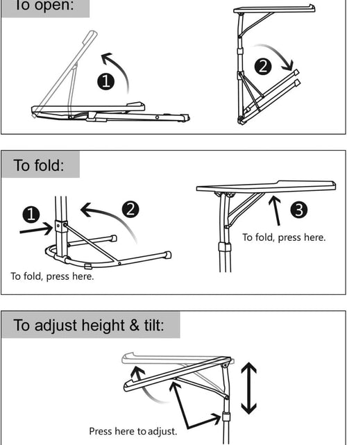 Load image into Gallery viewer, AAMEN Adjustable Folding Laptop Table – Tilt Angle, Height Adjustable, Lightweight &amp; Portable Desk
