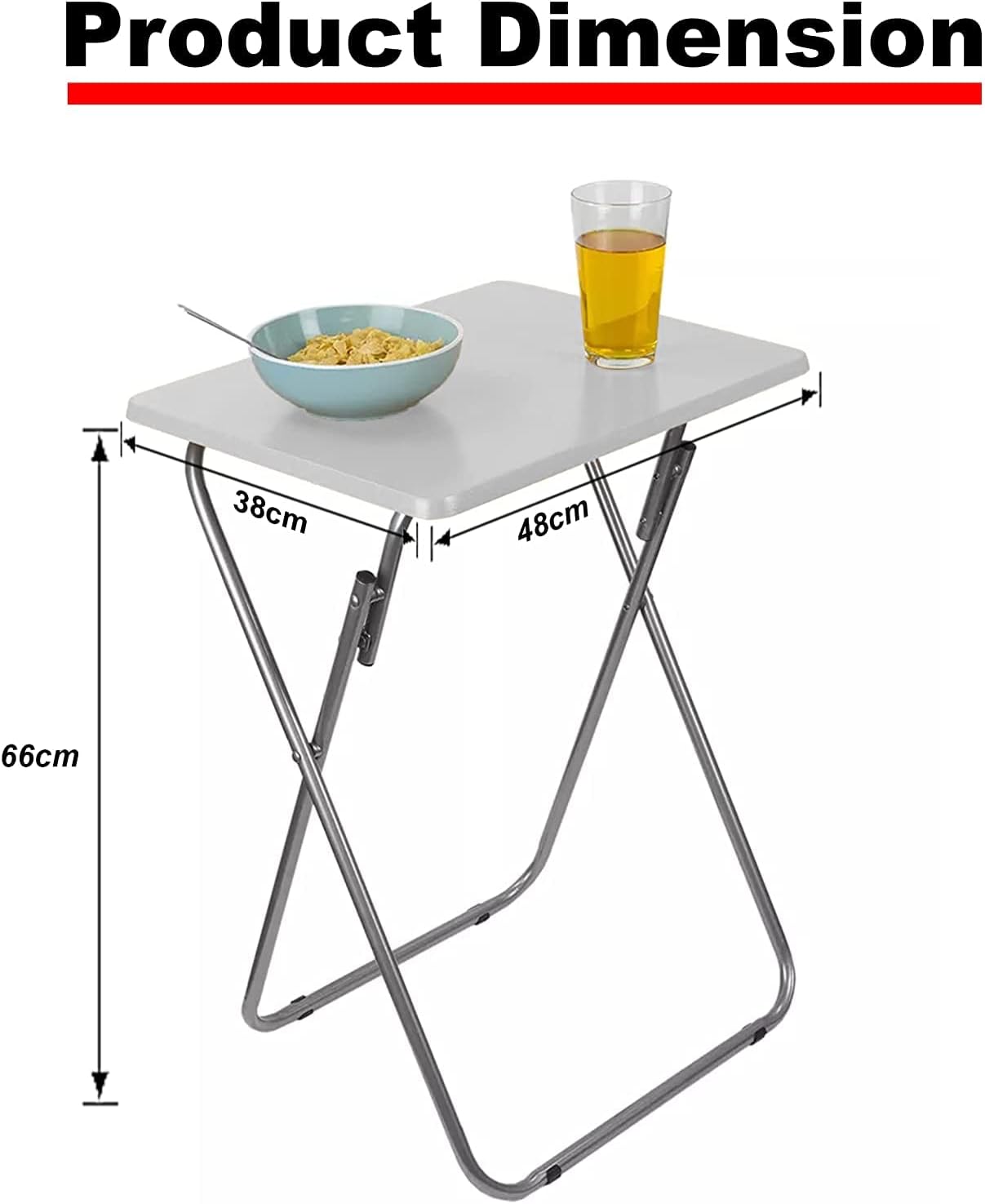 Wooden Folding Snack & Laptop Table – Portable, Multi-Purpose Tray Table for Home & Outdoor Use (Natural Wood Finish, 19.09" x 14.57" x 26")