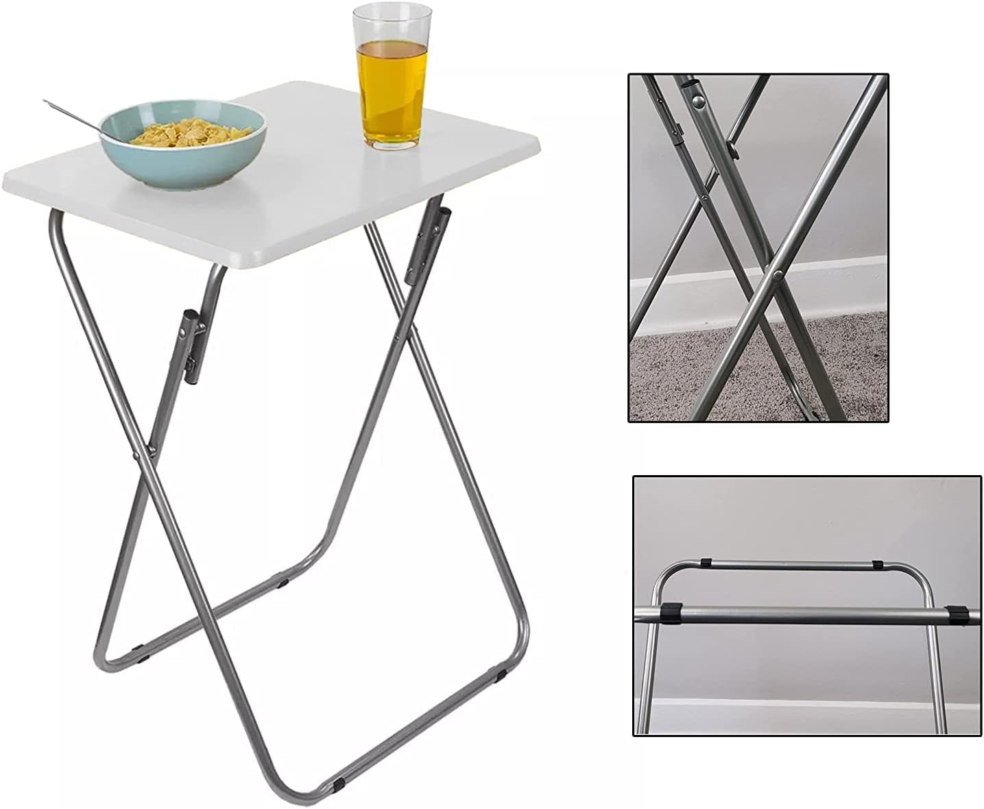 Wooden Folding Snack & Laptop Table – Portable, Multi-Purpose Tray Table for Home & Outdoor Use (Natural Wood Finish, 19.09" x 14.57" x 26")