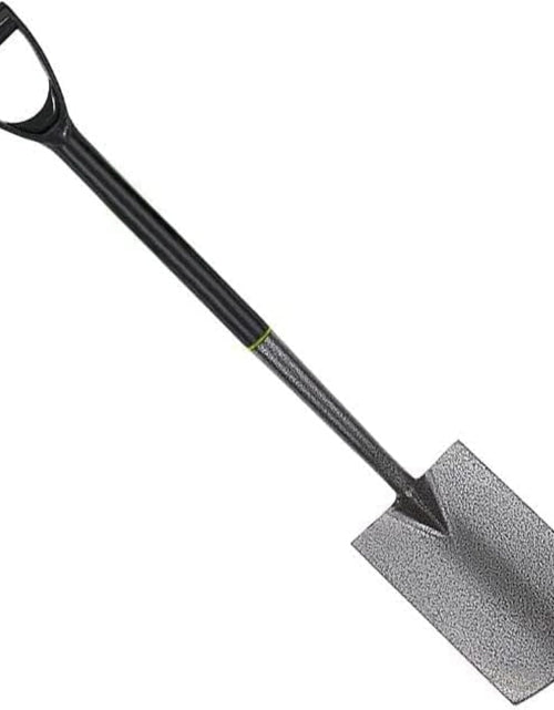 Load image into Gallery viewer, AAMEN Heavy-Duty Garden Spade – Ergonomic Carbon Steel Border Shovel with Plastic D-Handle – Outdoor Digging Tool for Planting, Landscaping &amp; Edging – 92cm Grey Fencing Spade
