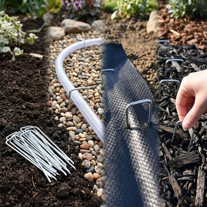 U-Shaped Garden Staples and Ground Hooks - 6 Pack