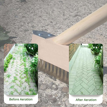 AAMEN Heavy Duty Weed Brush with Long Handle – Outdoor Patio Cleaner & Wire Brush Gardening Tool (120x5x5cm)
