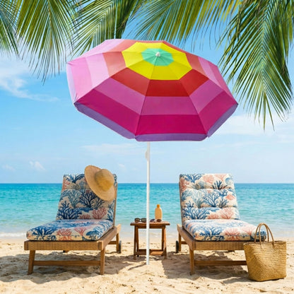 Summer Portable Beach Umbrella with UV Lining