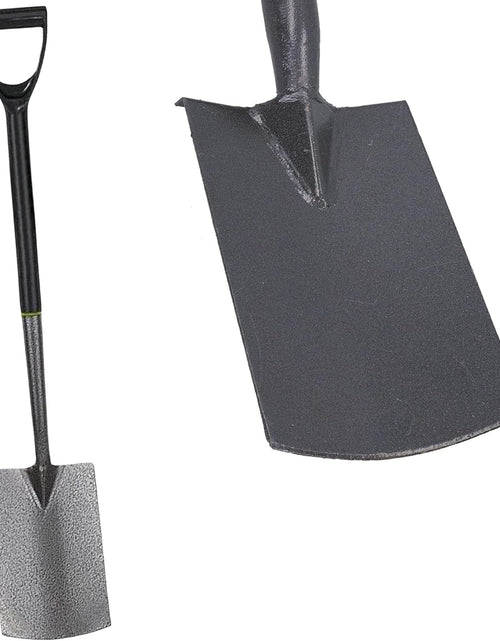Load image into Gallery viewer, AAMEN Heavy-Duty Garden Spade – Ergonomic Carbon Steel Border Shovel with Plastic D-Handle – Outdoor Digging Tool for Planting, Landscaping &amp; Edging – 92cm Grey Fencing Spade
