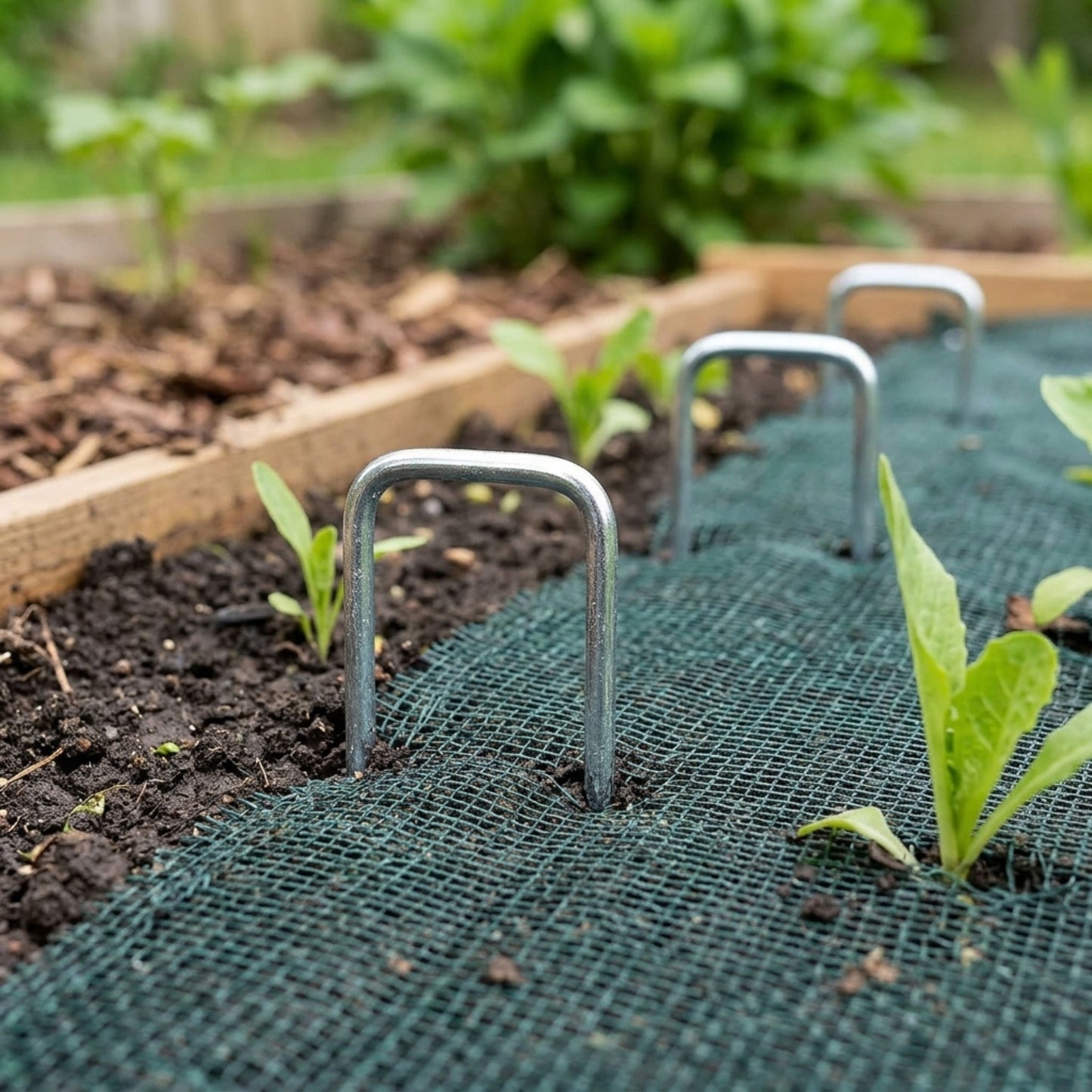 U-Shaped Garden Staples and Ground Hooks - 6 Pack