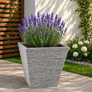 Slate Effect Garden Planter (Small) – Perfect for Herbs & Bedding Plants