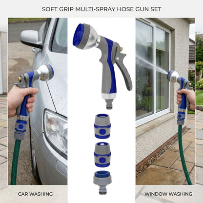 Heavy Duty Hose Spray Gun Set – 7 Function Watering Nozzle Kit
