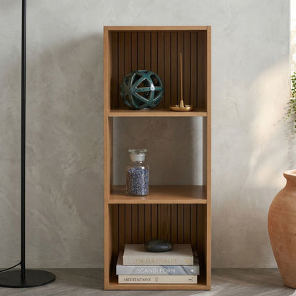3-Tier Cube Storage Unit – Modern Wooden Bookcase & Shelving