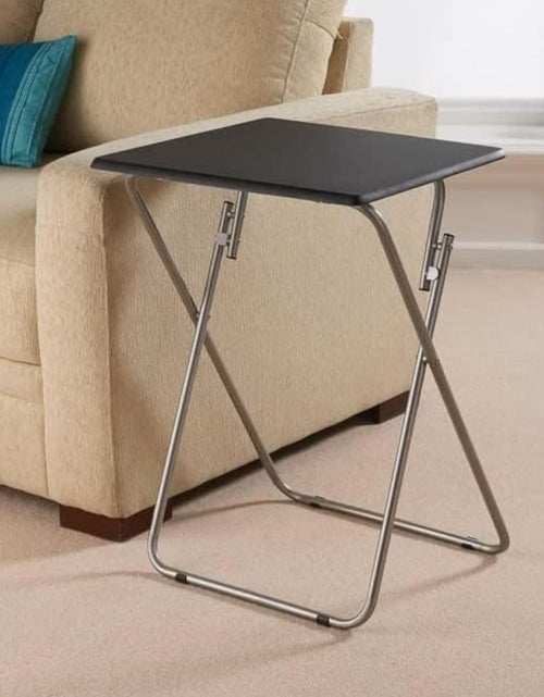Load image into Gallery viewer, Wooden Folding Snack &amp; Laptop Table – Portable, Multi-Purpose Tray Table for Home &amp; Outdoor Use (Natural Wood Finish, 19.09&quot; x 14.57&quot; x 26&quot;)
