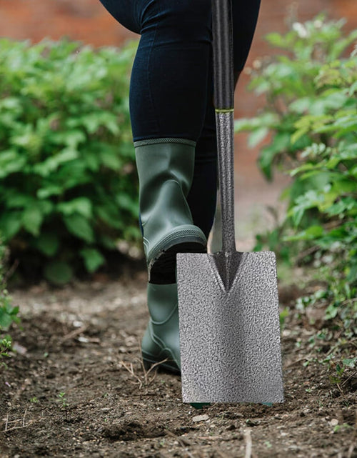 Load image into Gallery viewer, AAMEN Heavy-Duty Garden Spade – Ergonomic Carbon Steel Border Shovel with Plastic D-Handle – Outdoor Digging Tool for Planting, Landscaping &amp; Edging – 92cm Grey Fencing Spade
