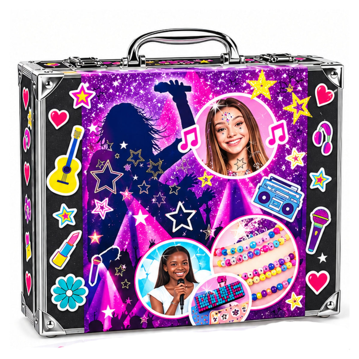 AAMEN Kids Beauty Craft Set with Nail Stickers & Beads