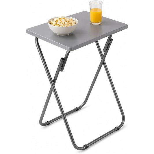 Grey Folding Dinner & Snack Table for Living Room