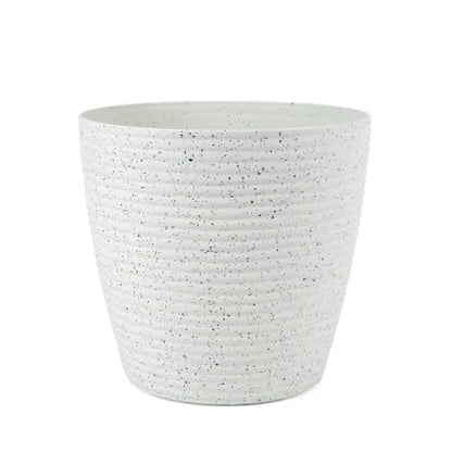 Thread Plastic Planter, Indoor Outdoor Speckled Planter