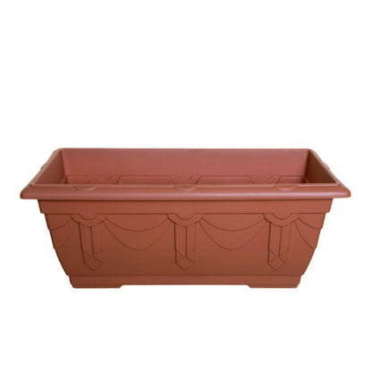 60cm Venetian Plastic Plant Pots with Trays - Large Outdoor Planters