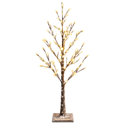 AAMEN Snowy LED Twig Tree with 48 Warm White Lights - 120cm