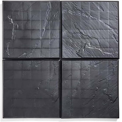 Black Stomp Easy Instant Paving Tiles, 4 Pack Garden Stepping Stones