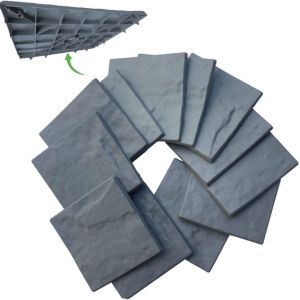 4 Pack Garden Stepping Stones – Durable Stone Effect Outdoor Path Tiles