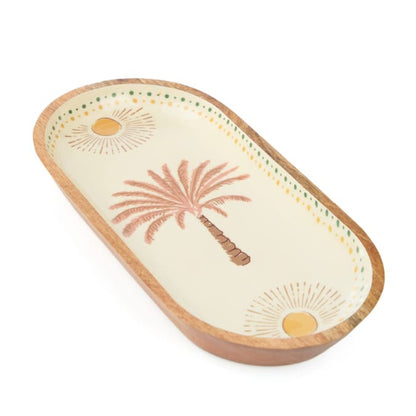 Mango Wood Oval Tray for Serving and Table Display