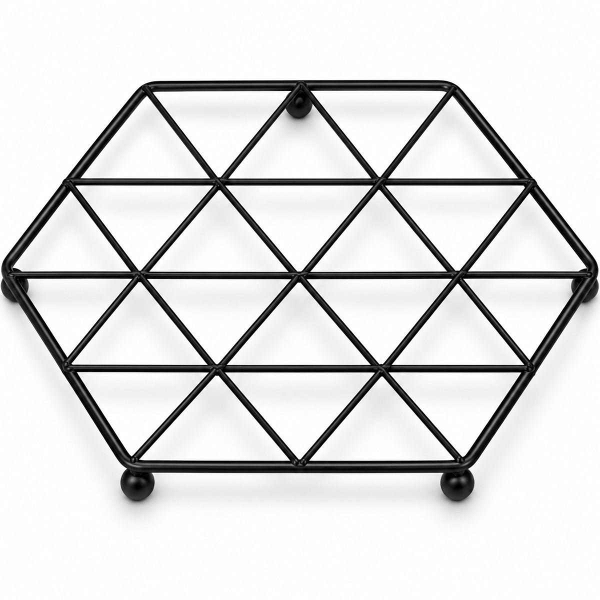 AAMEN Black Metal Trivet for Hot Pots & Casserole Dishes