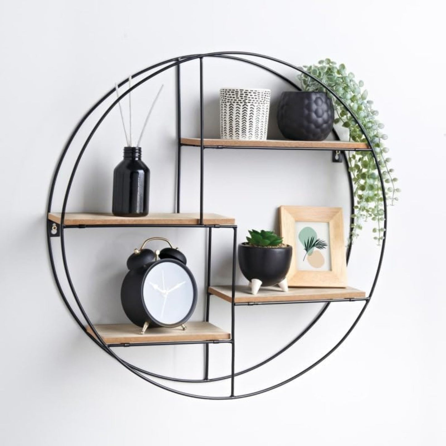 Round Storage Organizer Wall Floating Shelf