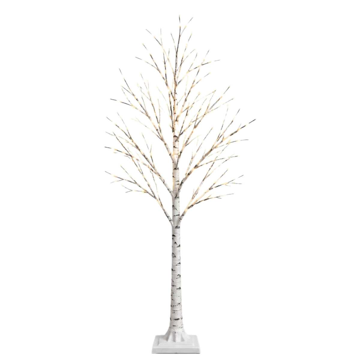 AAMEN 4ft LED Birch Tree with 48 Warm White Lights