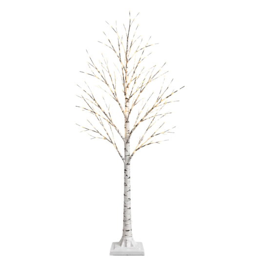 AAMEN 4ft LED Birch Tree with 48 Warm White Lights