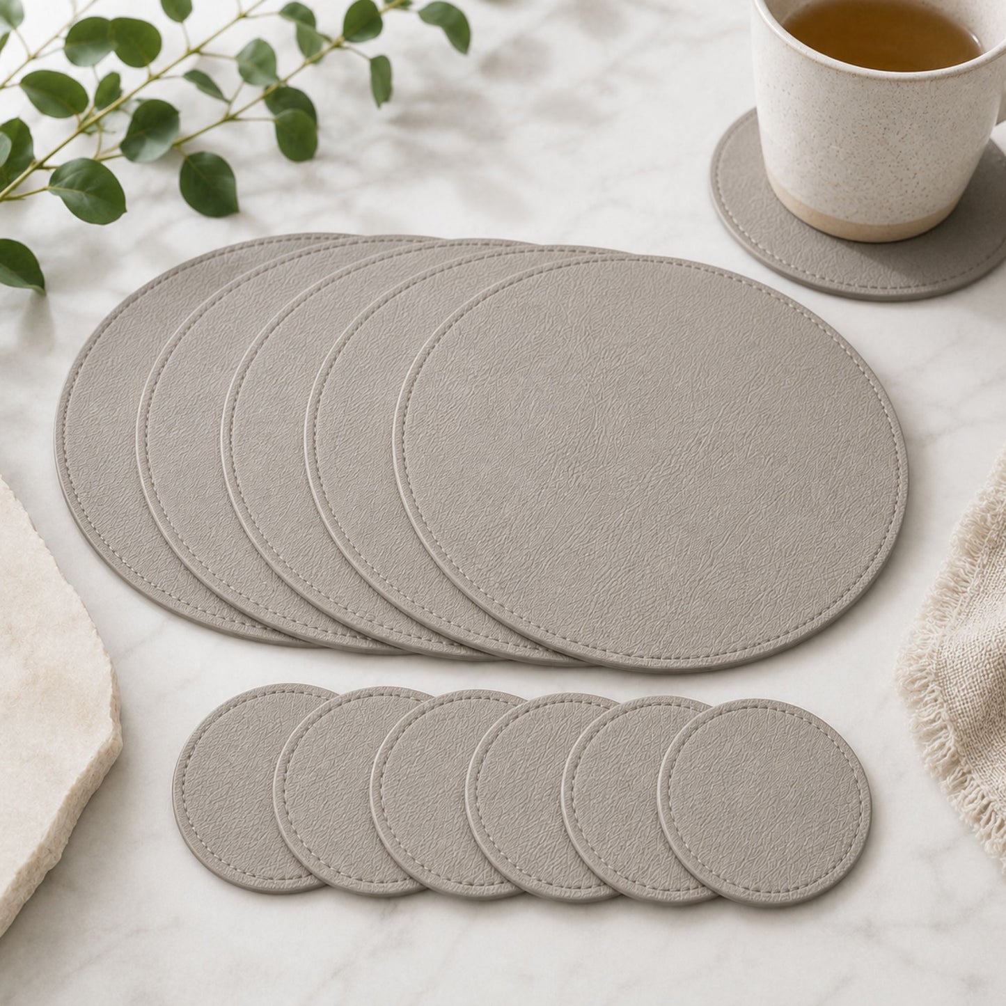 Round Placemats and Coasters Set of 8