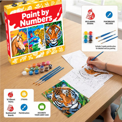 AAMEN Wild Animals Paint by Numbers Kit for Kids