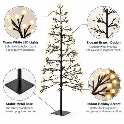 Warm White LED Berry Tree for Indoor & Outdoor Use